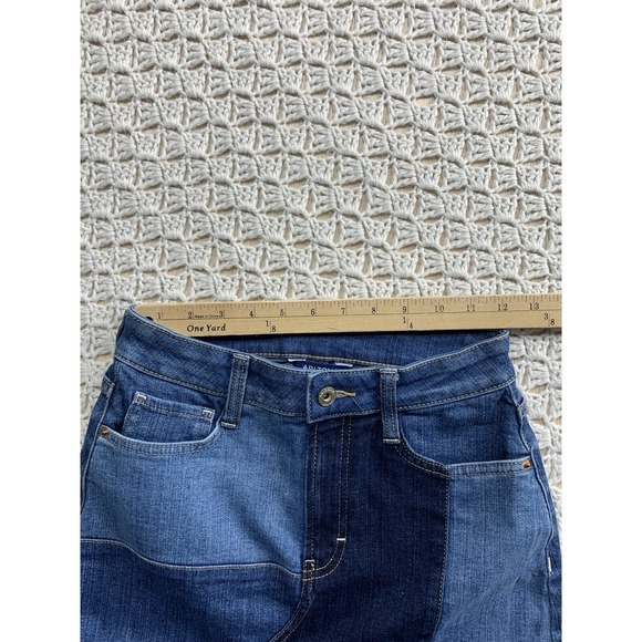 Arizona Mini Skirt Women‎ Juniors Size 3 Blue Denim  Block Patchwork - Picture 5 of 8
